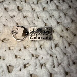 Colorado Silver Metal Keychain
